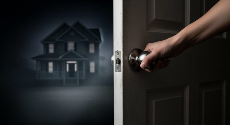 웃고 떠들다가도 집에 오면 밀려오는 허무함에 대하여 1 어두운 방에서 문을 열자 유령처럼 흐릿한 집이 보이는 모습